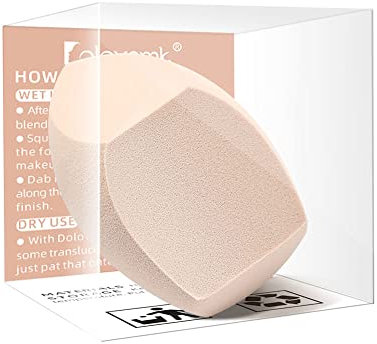 Dolovemk® | Extra Large Beauty Egg Blender Makeup Sponge Face Foundation Blending Puffs, Height:8.5cm(Dry)/10cm(Wet) (Beige)