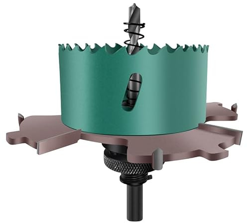 Senkkopf Lochsäge - Doppelkante 55mm / 85mm Bereich Fräser mit Pilotbohrer für Gipskarton/Kunststoff/Holz/Weichmetall