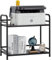 HDANI Libreria a 5 Ripiani in Metallo,Scaffale per Libri da Pavimento,Organizzatore Portaoggetti,con 4 ganci,er Bagno Soggiorno Camera da Letto Studio (Nero, 2 Livelli(60×35×61cm))