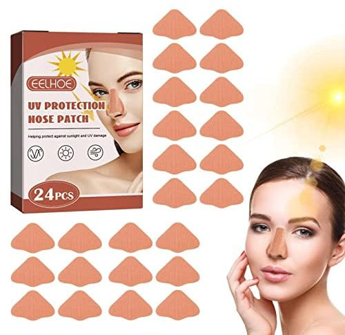 Lot De 24 Patchs De Protection Solaire Pour Le Nez Formes, protection solaire multifonctionnelle, Autocollants De Protection Solaire Patch De Nez De Protection UV Empêche Le Nez De Bronzer