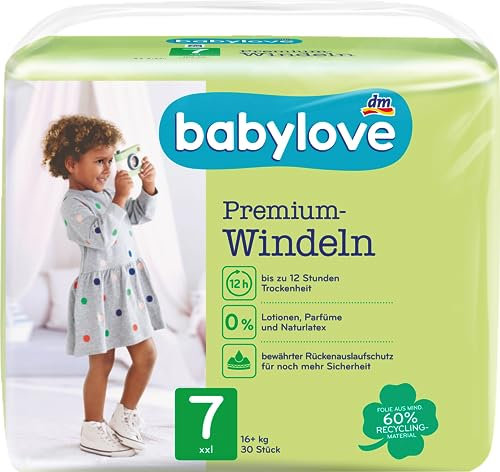 Babylove Feuchttücher und co (2er Pack, Premium Windeln Gr. 7)