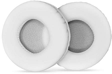 HUIOP Almohadillas para los oídos de Repuesto Almohadillas para los oídos de Cuero de la PU Reemplazo para Edifier/ATH/Yamaha Almohadillas para los oídos para Auriculares 80 mm Blanco