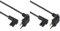 Electraline 95511 Stromkabel Audio, Video, Radio, Sonos Play Abgewinkelt, Eurostecker auf Doppeldose Typ C7, 1.8 Meter, Schwartz, 1.8M (Packung mit 2)