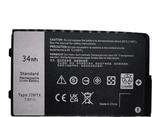 AKKEE 34Wh J7HTX 7XNTR Laptop Akku für Dell Latitude 7202 7212 7220 Rugged Extreme Tablet Series 02JT7D 2JT7D FH8RW VW5Y4 J82G5 451-BBOR 451-BCCO 7.6V 4-Cell