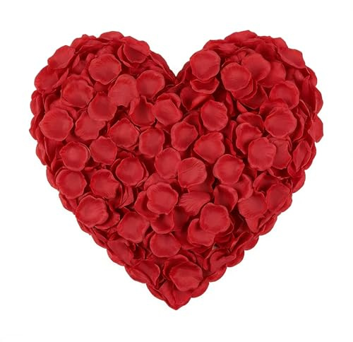 ChunRun 3000 Stück rote Rosenblätter für romantische Nacht für sie, künstliche Rosen für romantische Nacht, Valentinstag deko und Hochzeit, Event, Party, Dekorationen, Hochzeitsfeier
