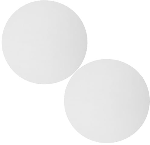 HOMSFOU Runder Lampenschirm-Diffusor 2 Stück Flache Kreisförmige Scheibe Zur Abschwächung Des Lichts Blendfreier Stoff-Lampenschirm Für Deckenleuchte Augenschutz 20 Cm Weiß