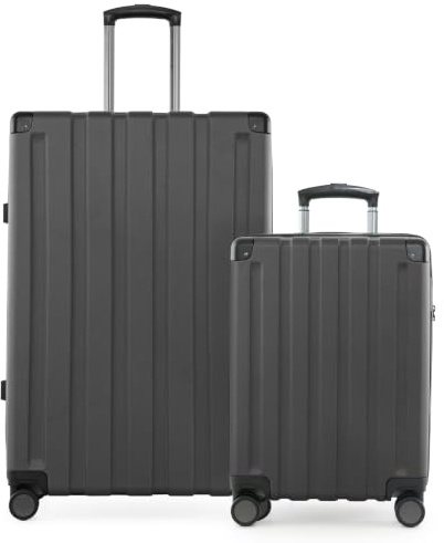 Hauptstadtkoffer Q-Damm - 2er Kofferset, Trolley-Set, TSA, Rollkoffer, Reisekoffer, (S & L), Graphite