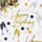 BHGT 150 Stücke Tischdeko Geburtstag Streudeko Konfetti Happy Birthday Doppelseitig Glitzer Gold Schwarz Deko