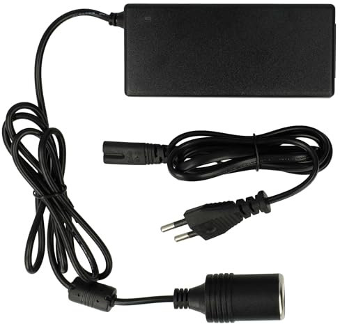 vhbw Netzadapter Eurostecker auf Zigarettenanzünder-Buchse kompatibel mit Dometic Waeco CoolFreeze CF26, CF16 Kühlbox mit Bordnetzstecker