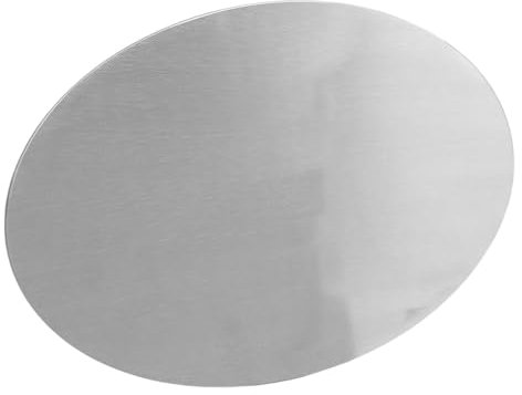 TTOCAR Motorcycle Oval Number Plate Aluminum Vintage Oval Number Plate 2.5mm Thickness Brushed Finish Rustproof Universal Number Plate (Silver)