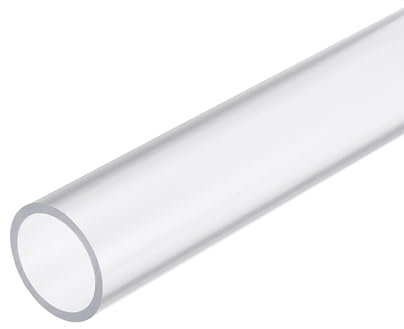 QUARKZMAN Tubo Rigido, Ttubo Trasparente PVC 33mm ID 40mm OD 14 Ad Alta Resistenza per Tubi Acqua, Acquario, Vasca per Pesci, Serra Giardino, Chiaro