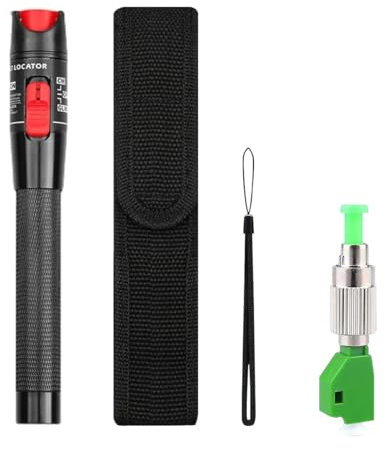 Guakiili Localizador Visual de Fallas de 50 MW Con Adaptador FC/APC a LC/APC, Kit de Prueba VFL de 50 km, Comprobador de Cable de Fibra Óptica