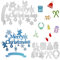 OOTSR 11 Stk Weihnachts-Stanzschablone DIY, Stanzformen Schablonen für Scrapbooking Fotoalbum Dekor Karten, Schneidebrett aus Metall, Prägung Papier Stanzen mit Frohe Weihnachten
