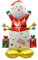 DazzJoy Weihnachtsmann Folienballon Stehend, XXL Luftballon Weihnachtsmann Deko, Weihnachtsdeko Helium Ballons Kinder, Weihnachtsballons Stehender für Weihnachten Outdoor Deko, Christmas Decorations