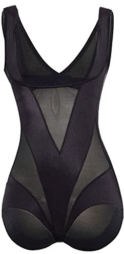 Costume di Halloween corsetto top per donne ragazza nuovo corsetto da donna vestiti sottili post-partum raccogliere pantaloni interni addominali metà coscia body, Nero , XXL