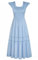 GRACE KARIN Blue Dresses for Women Summer A Line Midi Dress Wedding Guest Dress Ruched Dresses Light Blue XL