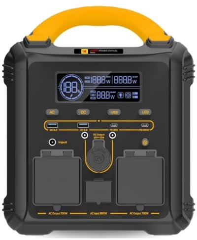 KODAK Station Électrique Portable S600 - Batterie LiFePO4 551Wh - Recharge Rapide - Générateur Solaire Léger et Compact - Multiports USB et Prises AC - Idéal pour Camping, Voyage, Coupure de Courant