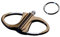 Aosrioylt Porte-clés Briquet, Porte-clés Briquet Permanent en métal, Ensemble d'allume-feu d'urgence, briquets réutilisables Rechargeables au kérosène, Porte-clés, Cadeau d'urgence en Plein air(Gold)