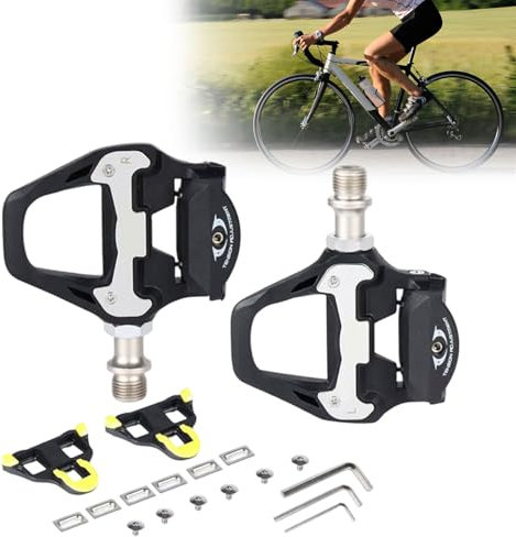 Fahrradpedale,Klickpedale Rennradpedale,Fahrrad Selbstsichernde Pedale, Kompatibel mit SPD SL/SPD Klickpedale,9/16Zoll Selbstsperrende mit Stollen Pedale, Ohne klick für Outdoor (SPD SL)