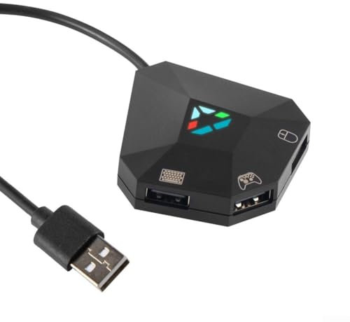 Homefurnishmall Convertitore tastiera e mouse, adattatore tastiera e mouse per NS-Switch per PS4 per Xbox Console Series Converter, USB-C