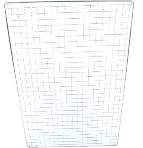 Rejilla de malla para barbacoa de acero inoxidable para cocinar uniformemente y mejor flujo de aire (40 x 25 cm)
