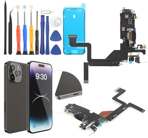 RongZy Charging Port Compatible with iPhone 14 Pro, Replacement of Charging Port, USB Dock Connector for iPhone 14 Pro, Flex Cable, Charging Port, Charging Port Replacement