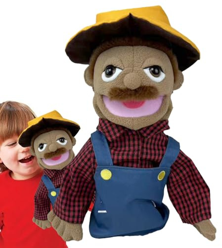 Rollenspiel, Handpuppe, weiches Plüsch, Koch, Feuerwehrmann, Arbeiter, Detektiv, Doktor, Plüschpuppe, Handpuppe, Cartoon, luxuriös, weich, interaktives Spielzeug
