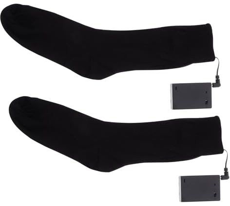Heizsocke 4, 5v, Doppellagige Baumwollsocke Schwarz, Fußwärmer | Heizende Socken, Batterie Thermohülle, Komfortabel, Thermischer Schutz