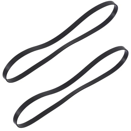 Flexible Gummiriemen für Plattenspieler, 2 Stück, Schwarz | Turntable Wartung und Kassettenlaufwerke, Gummi, Einfache Montage, Präziser Lauf, Packung 2