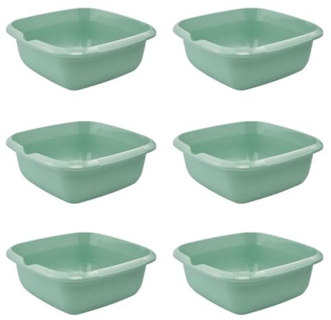 keeeper björk 6x Universal-Schüssel mit Ausguss, Eckig, 8 l, 34 x 34 cm, Nordic Green
