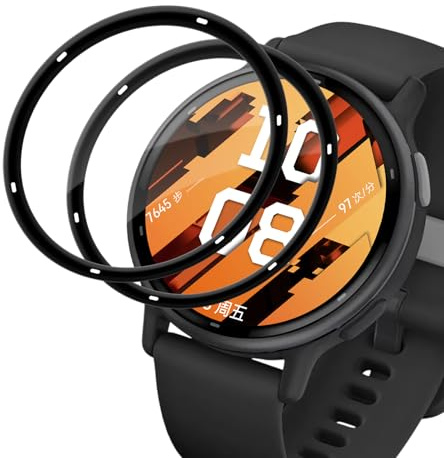 Carantee Verre Trempé pour Garmin Vivoactive 5-2 Pièces Protection Écran 3D, Dureté 9H 0,33mm Anti-Rayures, Vitre Protection, Toucher Sensible, Ultra HD, Sans Bulles Vivoactive 5 Protection écran