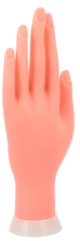STOBAZA Flexible Rose Silicone Fausse Mannequin Main pour Formation Pratique Articulation Outil Art la Manucure pourtraînement Nail et Conception D'ongles