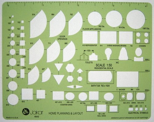 1:50 Architekt Schablone Zeichenschablone Möblierung - Innenarchitektur Technisches Zeichnen