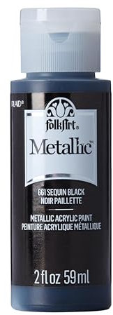 Folk Art Acrylic Paint, Black (Sequin Black), 2 oz