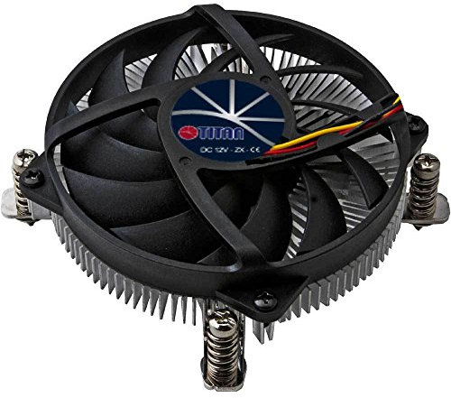TITAN DC-155A915Z/RPW CPU Kupferkühler (mit PWM-Tachosignal, Low Profile Design, geeignet für Intel Sockel 1155, 1156)
