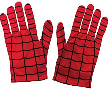 Rubie's Offizielles Kostümzubehör Spider-Mans Handschuhe, Marvel, für Erwachsene, Einheitsgröße, rot Halloween