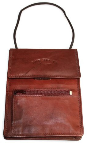 # 202 Herren BAG STREET Geldbörse LEDER BRUSTBEUTEL BRUSTTASCHE Umhängetasche Braun Camel Schwarz (Braun)