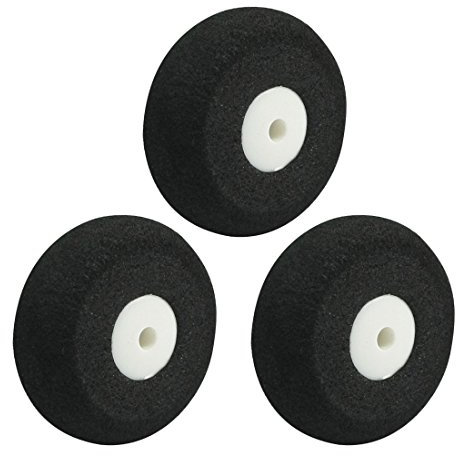 sourcing map 3-TLG RC Modell Flugzeug Super Light Schwamm Reifen Bootsheck Rad 25mm 2.5cm DE de