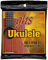 GHS Ukulele Nylon Tie-Ends - H-10 - Ukulele String Set - Soprano/Concert, Black Nylon