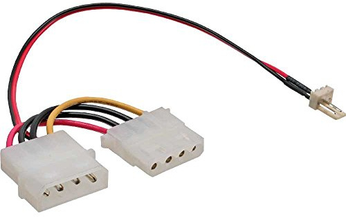 InLine® 33344 3 Pin 4 Pin – ADAPTOR (3 Pin Cable, 4 Pin, Male/Female Cable Adapter, Multicoloured Multicoloured, 0.3 m)