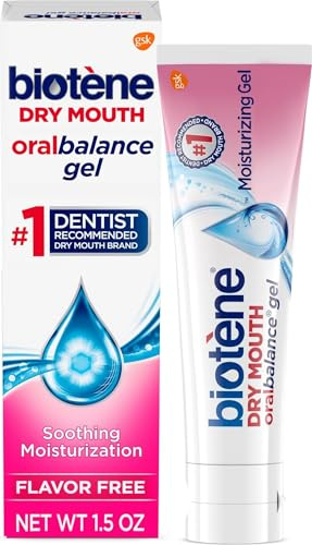 Biotene OralBalance Moisturizing Gel Flavor-Free, Alcohol-Free, for Dry Mouth, 1.5 ounce (Packaging May Vary) | Alcohol-Free Dry Mouth Gel, Flavor-Free, Provides Up To Four Hours Of Relief