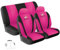 Simoni Racing CSR/da-P Coprisedili Daisy per Auto, Set Coprisedili Anteriori e Posteriori con Poggiatesta, Coprisedili Universali, Microfibra Rosa