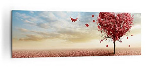 Quadro su Tela 160x50cm Stampe da Parete Astrazione autunno albero foglia Grandi Decorazione Murale Camera da Letto 1 pezzo Quadri Moderni Soggiorno Grafica Immagini Wall Art Canvas AB160x50-2609