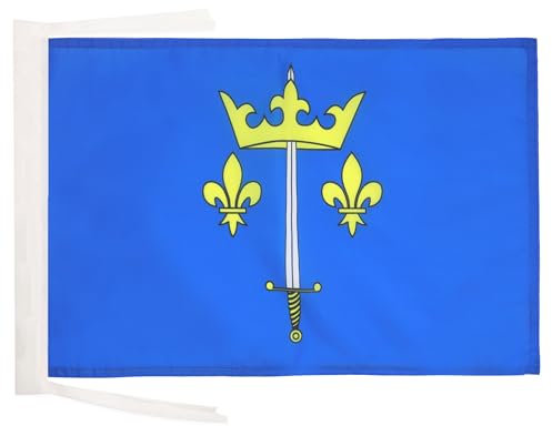 AZ FLAG - Flagge Johanna Von Orleans - 45x30 cm Mit Kordel - Jeanne D’Arc Fahne 30 x 45 Cm - Flaggen