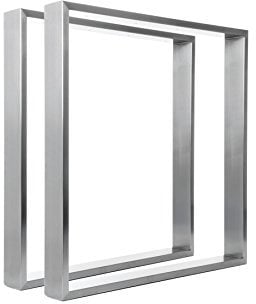KTC Tec Tischgestell Edelstahl TR 80x20 700 Untergestell Kufen Tischuntergestell, 2 STK