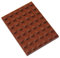 LEGO Parts and Pieces: Reddish Brown 6x8 Plate x10