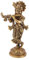 GURU SHOP Messingfigur, Statue Krishna Statue 19 cm - Motiv 3, Gold, Skulpturen & Statuen