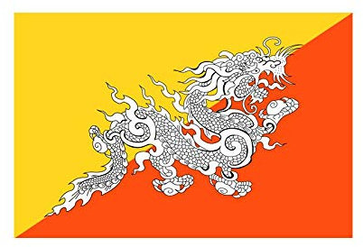 AL PRODUCTION Bandiera in Tessuto Nautico Misura 70x100 Bhutan