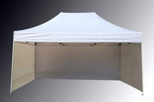 Bastionshop Marktzelt Expresszelt 3x4,5m Marktstand Faltzelt Messestand Pavillion Gazebo, Wasserdicht und mit UV-Schutz (Beige)