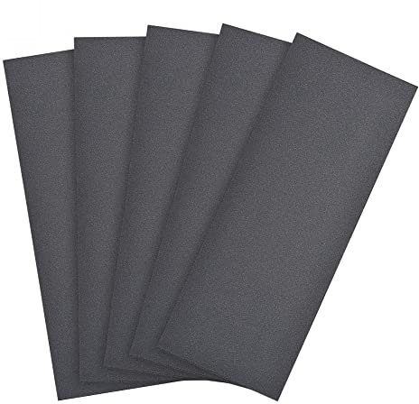 sourcing map 400 Grits Sanding Sheets 9-inch x 3.6-inch Wet Dry Silicon Carbide Sandpaper for Wood Furniture Metal Polishing 5pcs